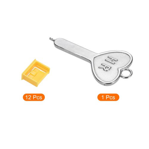 Bloqueur 12 ports verrouillage port USB/poussière PC bloqueur avec clés codées, jaune - Photo 3 sur 5