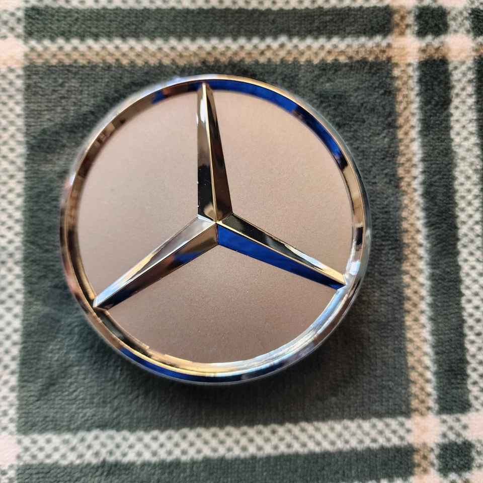 4x Mercedes Benz Center Caps Matte Silver 2.95Inch/75mm Fits Most Models - Image 4 of 4