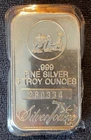 5 Troy Oz Silvertowne Bar .999 Fine Silver - original plastic cover with serial#