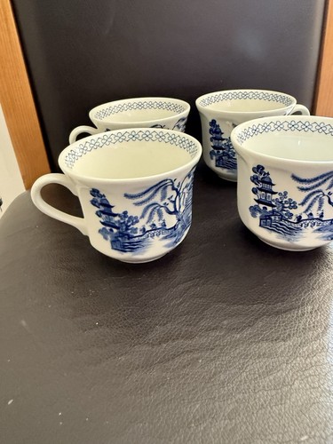 J & G Meakin Willow Tea Cups X 4 - Picture 9 of 10