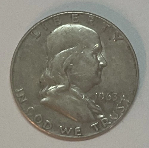 1963-D 50C Silver Franklin Half Dollar AU Coin