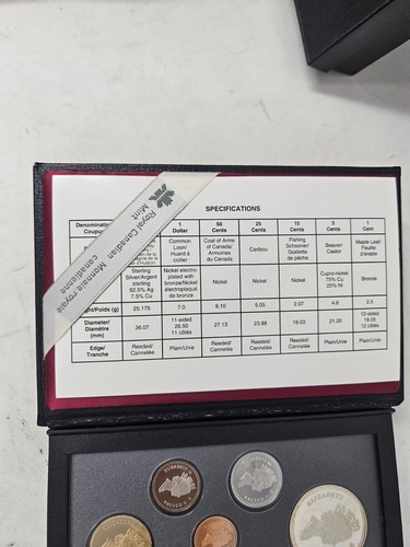 1995 Canadian Proof Set 7 coin with Commemorative .925 Silver Dollar - Picture 6 of 8