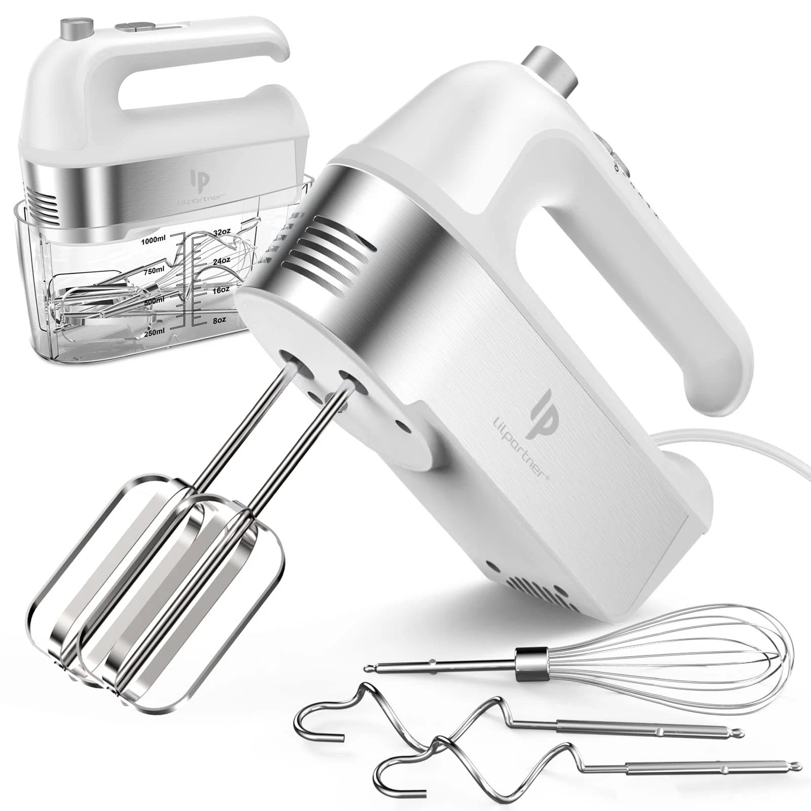 Hand Mixer Electric, 450W Kitchen Mixers with Scale Cup Storage Case, Turbo B...