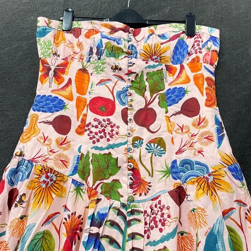 FARM RIO Printed Strapless Maxi Dress Women's Size L Farm Beige - Bild 6 von 13