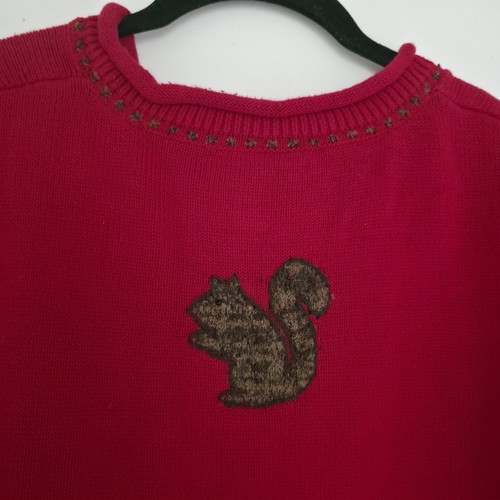 Christopher Banks CJ handbestickter Eichhörnchen Urlaub Pullover weich Gr. Medium - Bild 8 von 14