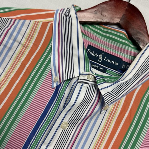 Ralph Lauren Hemd Herren 2XB Big Classic Fit Preppy Kragen gestreift Pony - Bild 7 von 12