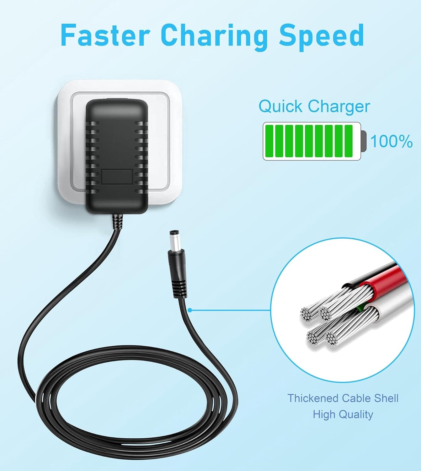 18V AC/DC Adapter for Naipo MGPC-007 Deep Tissue Massage Gun Muscle Massager