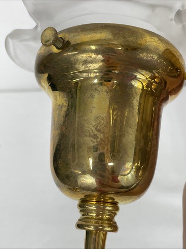 Coppia applique antiche vintage REWIRED Art Nouveau Decò francesi, vetro petali rosa - Foto 18 di 24