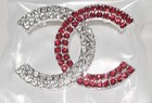 and Clear Rhinestones Fashion Brooch with Red