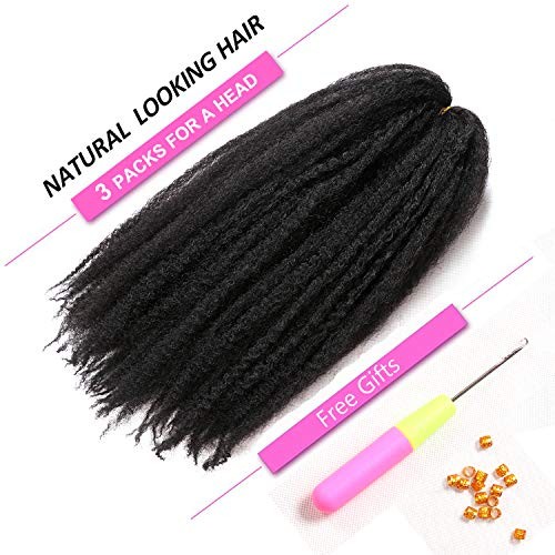 18 Zoll Marley Twist Haar für Twists Cuabn Twist Haar 18 Zoll (3er Pack) 1B# - Bild 6 von 8