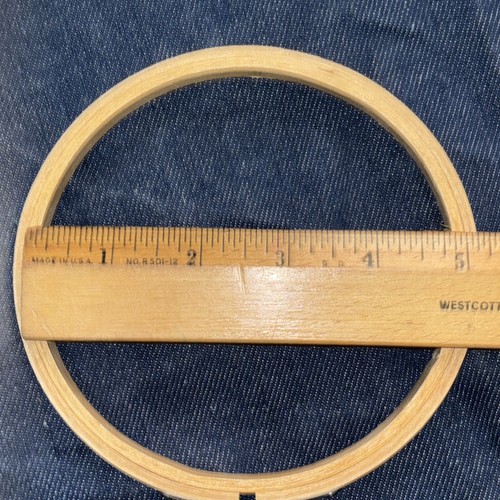 2 Lot Of New 5” Inch Wooden Round Hoop Cross Stitch Embroidery Needlepoint Screw - Picture 5 of 6