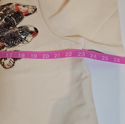 Anthropologie Mignon Doo Pink/Rose Butterfly Garden top women's size XL NEW - Picture 10 of 15