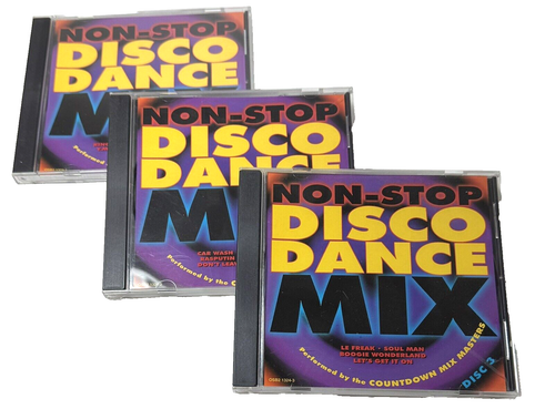 Disco Dance Non Stop Mix 3 Stück CD Disc Set sehr guter Zustand Party Retro