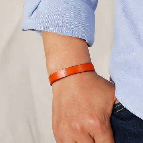 Men's Women's Punk Leather Belt Wristband Bangle Cuff Wrap Bracelet Adjustable - Picture 3 of 27