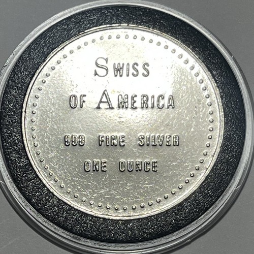 Swiss of America Collectible Rare Coin 1 Troy Oz .999 Fine Silver Medal Round - Picture 8 of 13