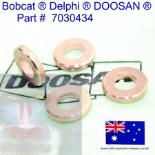 4x Bobcat Doosan Injector Holder Copper Washer Seal Spacer 7030434 T870 E32 E35