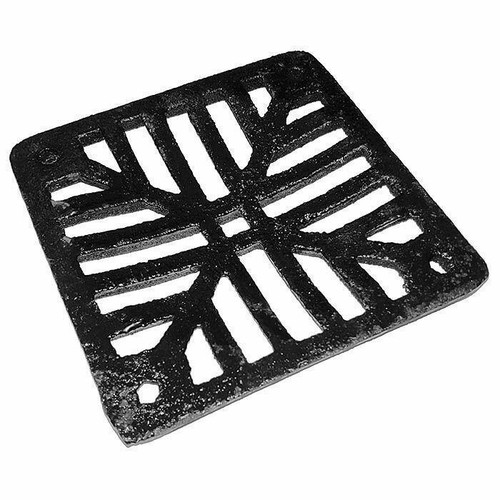 Drain Cover Cast Iron Square Dish Round Gully Grid Grate HeavyDuty Black Outdoor - 第 3/3 張圖片