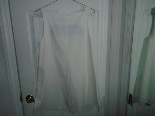 My Beachy Side Emily In Paris Alie Snow White Mini Shift Dress LG New With Tags - Picture 6 of 6