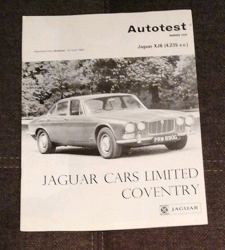 Testbericht 1969 Jaguar "XJ6" (4,235 c.c.) Autotest  Numer 2243 