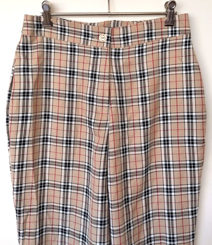 NWOT Brown, Red & Black Plaid Check Tartan Straight Leg Pants by Nasty Gal 10 S - Picture 2 of 7