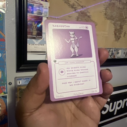 1st Edition Pokederp 2 Meowtoo - Mewtwo 38/38 Custom Derpy Card - Picture 8 of 17