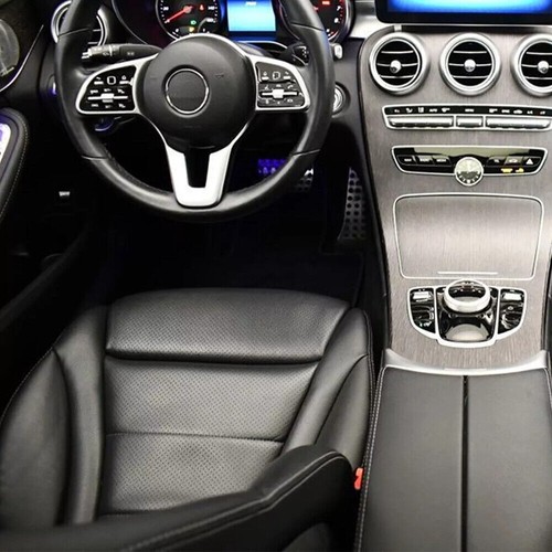 Für 2014-2020 Mercedes-Benz C-Klasse Fahrer Unten Sitzbezug W205 - Leder Schwarz - Picture 5 of 10