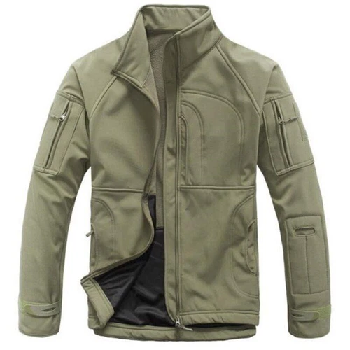 Herren Taktische Jacke Outdoor Softshell Wasserdicht Winddicht Warm Winddicht Mantel - Bild 15 von 23