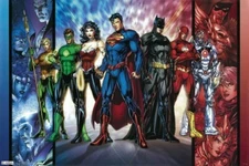 DC COMICS HEROES POSTER Group Cast RARE HOT NEW 24x36