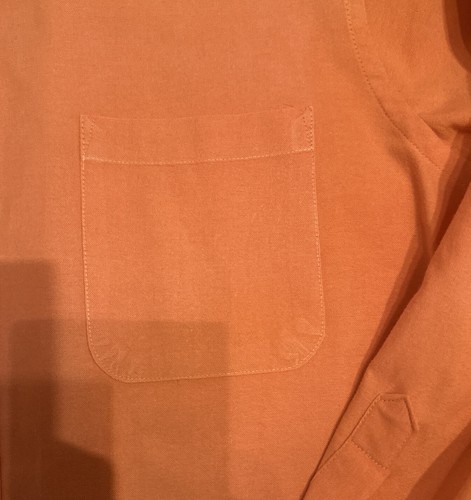 Chaps Shirt Men's Size 16-16 1/2 32/33 Coral/Salmon Classic Fit Oxford Button Up - Picture 4 of 7