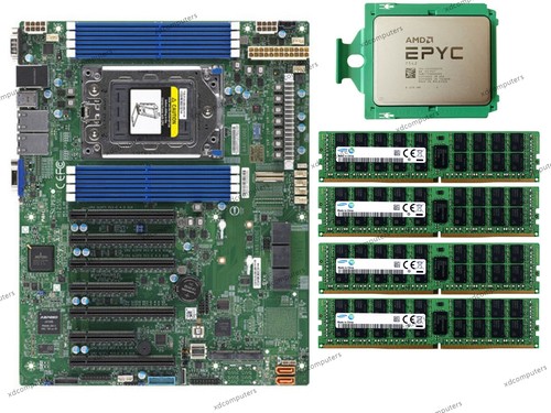 Supermicro H12SSL-i Motherboard + AMD EPYC 7542 CPU + Samsung 2666MHz DDR4 RAM - Picture 5 of 9