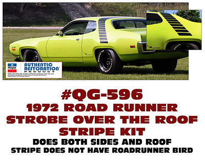 QG-589 1974 PLYMOUTH ROAD RUNNER SIDE /& ROOF SOLID STRIPE