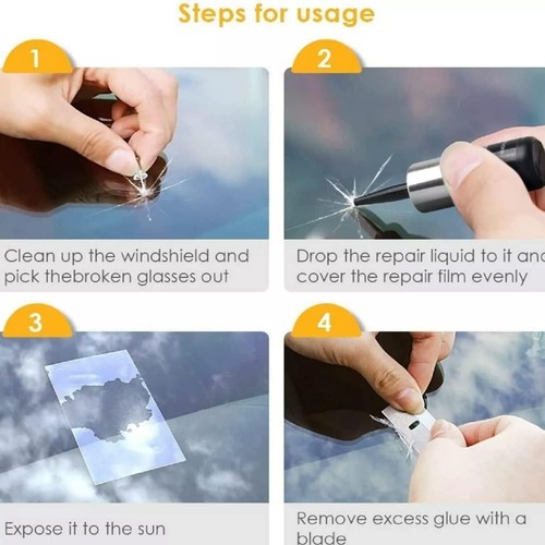 Windshield Repair Kit Auto Windshield Crack Repair and Glass Repair Tool for Car - Picture 13 of 14