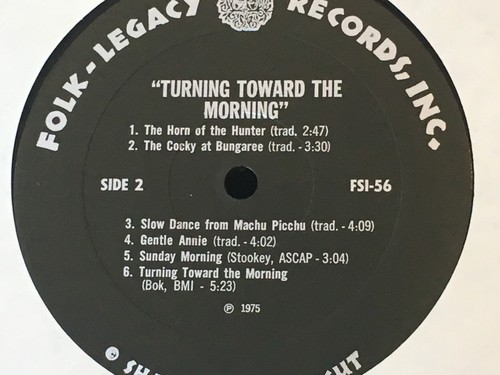 GORDON BOK - Turning Toward the Morning~ FOLK-LEGACY 56 {nm orig} w/Muir - NICE - Imagen 6 de 6