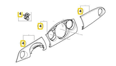 MINI BMW Cooper One R50 R52 R53 Set of 14 Dash Trim Fixing Clips Clamps 9144407 - Imagen 3 de 4