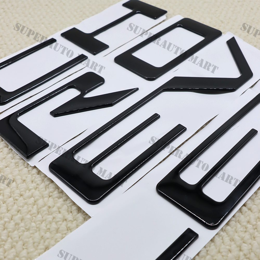 3D Tailgate Insert Letters Emblem For 19-25 Silverado Rear Decals Black Glossy