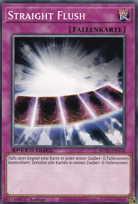 Yu-Gi-Oh SGX1-DEG18 Straight Flush 1 Aufl. Common NM