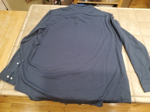 Men's Hugo Boss Roan Slim Fit Signature HB Stretch Blue LS Shirt Size 3XL (XXL) - Picture 20 of 22