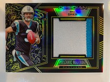 2019 NFL Panini Obsidian Will Grier Volcanic Material Yellow 1/10 Rookie Patch