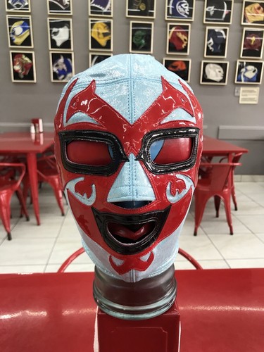 DOS CARAS MASK MASCARA DE LUCHA LIBRE LUCHADOR RUDOS TWO FACES 2 FACE NJPW WWE - Picture 8 of 15