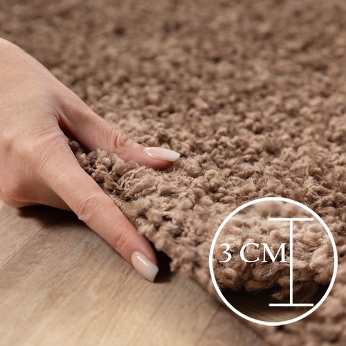 Einfarbig Hochflor Shaggy Teppich Wohnzimmer Langflor versch. farben und größen - Bild 89 von 151