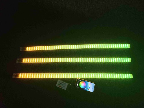 3PCS 3FT 36" 5Row CHASING Dream Color Light Strips Hood Grille Bike Motorcycles - Picture 16 of 18