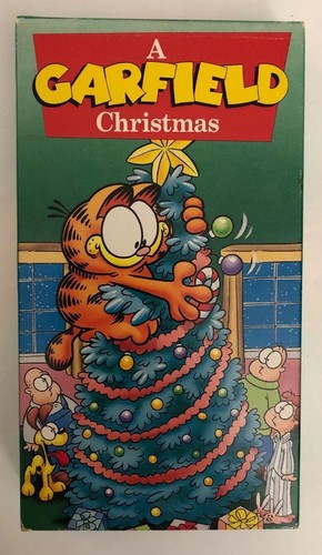 A Garfield Christmas VHS 1991-CBS Video-TESTED-RARE VINTAGE COLLECTIBLE-SHIPN24H - Picture 1 of 12