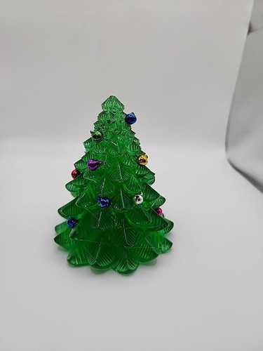 Christmas Tree Resin 4.5" X 3" Green Multicolor Decorations - Picture 9 of 12
