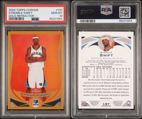 2004 Topps Chrome Stromile Swift 38/99 GOLD Refractor PSA 10 *POP 1 HIGH* #137
