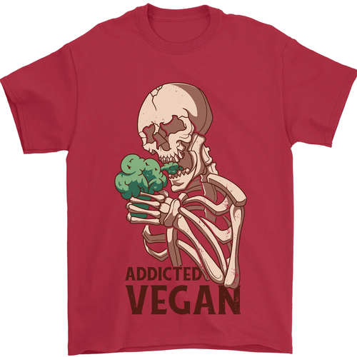 Camiseta Adicted Vegan Esqueleto Comer Verduras Para Hombre 100% Algodón - Imagen 40 de 90