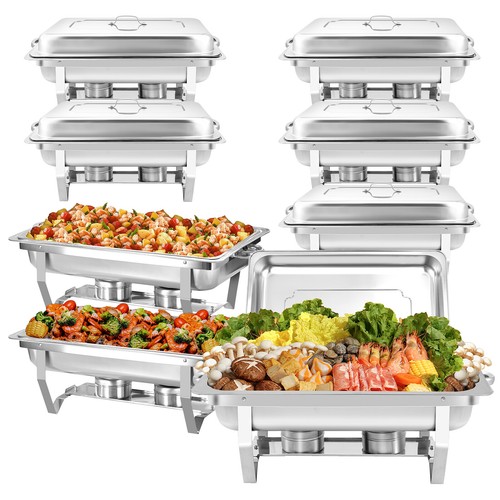 Chafing Dish Buffet Set 8 QT Stainless Steel Chafer for Catering with Full Pan - Bild 17 von 19