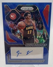 2023-24 Panini Prizm #SIG-OKG Onyeka Okongwu Signatures Blue Wave