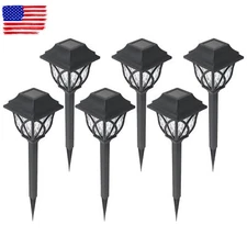 6 Pack Solar Outdoor Pathway Lights Waterproof Garden Lights for Lawn Yard Decor