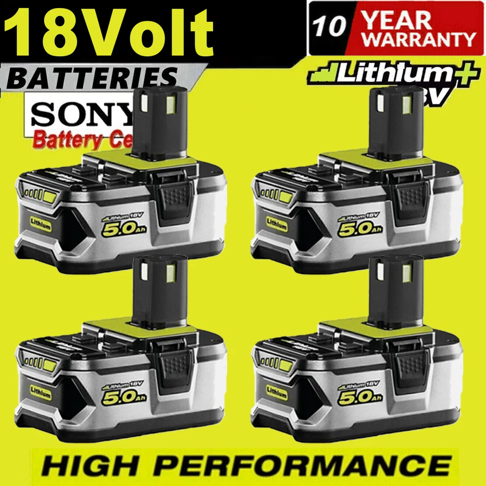 2x 9.0Ah 5.0Ah 7.0Ah Für Ryobi 18V Akku P108 P104 RB1840 RB18L50 P107 /Ladegerät