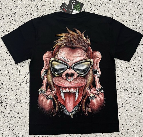 Glow In The Dark 3D MONKEY ROCK ON SHIRT. Full Color Graphics Front And Back. - Picture 4 of 4